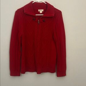 Christopher & Banks Red Cowl Neck Sweater